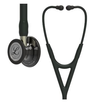 3M Cardiology Stethoscope 3M™ Littmann® Cardiology IV™ Black 2-Tube 27 Inch Tube Double-Sided Chestpiece - Each - 6204-EA