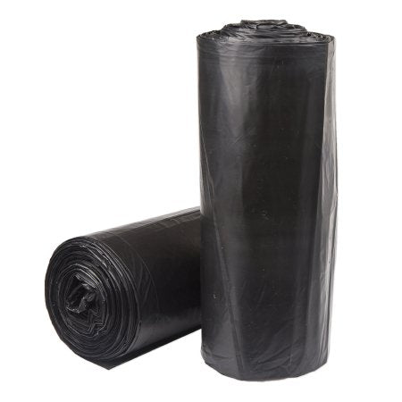 McKesson Trash Bag McKesson 45 gal. Black HDPE 22 Mic. 40 X 48 Inch Star Seal Bottom Coreless Roll - Case of 150 - S404822K-CS