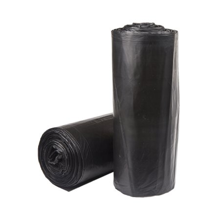 McKesson Trash Bag McKesson 60 gal. Black LLDPE 1.2 mil 38 X 58 Inch Star Seal Bottom Coreless Roll - Case of 100 - SL3858120K-1-CS