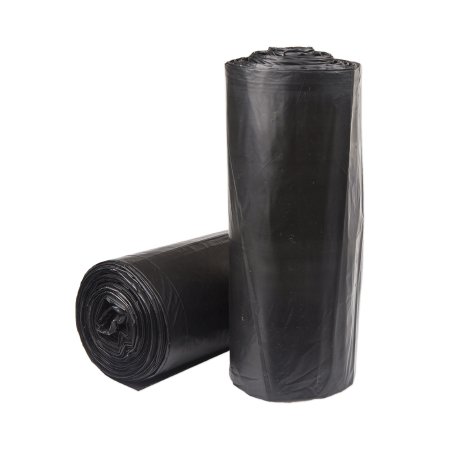 McKesson Trash Bag McKesson 56 gal. Black LLDPE 1.5 mil 43 X 47 Inch Star Seal Bottom Coreless Roll - Case of 100 - SL4347150K-CS