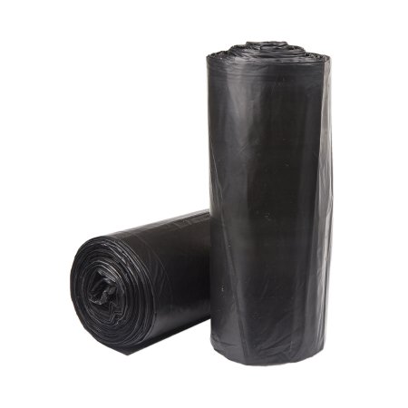 McKesson Trash Bag McKesson 60 gal. Black LLDPE 1.4 mil 38 X 58 Inch Star Seal Bottom Coreless Roll - Case of 100 - WSLW3858SHK-CS