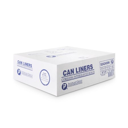 McKesson Trash Bag McKesson 10 gal. Clear HDPE 8 Mic. 24 X 24 Inch Star Seal Bottom Coreless Roll - Case of 1000 - S242408N-1-CS