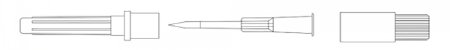 MPS Medical Vented Needle Flow Eze Sharp - Box of 100 - 19B-BX