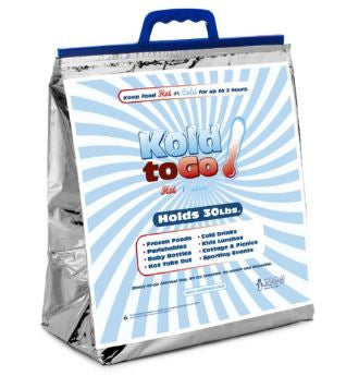 Coldkeepers LLC Thermal Bag Kold-To-Go® 7-1/2 X 13 X 14 Inch Plastic Silver Snap Closure - Case of 50 - KG-12PK-PL00UH-1250-CS