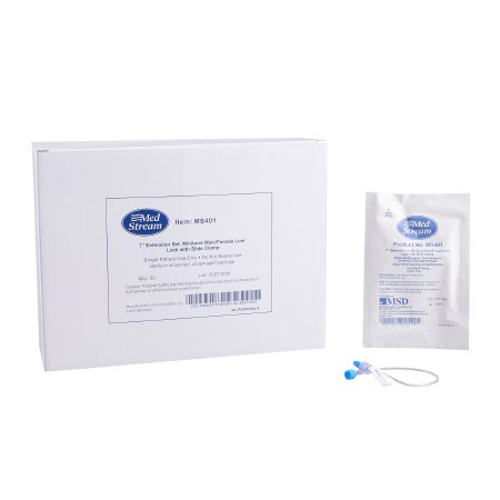 McKesson IV Extension Set McKesson Micro Bore 7 Inch Tubing Without Filter - Case of 600 - MS401-CS