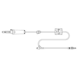 McKesson Primary IV Administration Set MedStream Gravity 2 Ports 15 Drops / mL Drip Rate Without Filter 85 Inch Tubing - Case of 300 - MS950E-CS