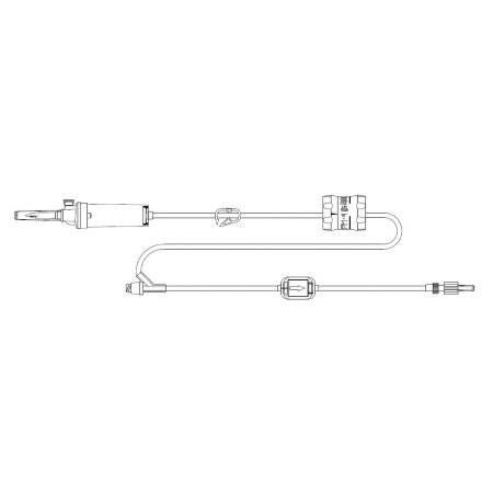 McKesson Primary IV Administration Set MedStream Gravity 1 Port 20 Drops / mL Drip Rate With Filter 84 Inch Tubing - Each - MS955E-EA