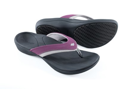 Powerstep Orthotic Sandal Powerstep® Archwear™ Size 6 Female Adult Plum / Charcoal - Pair - 8500-4006-PR