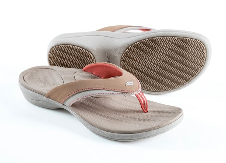 Powerstep Orthotic Sandal Powerstep® Archwear™ Size 10 Female Adult Khaki / Coral - Pair - 8500-3510-PR