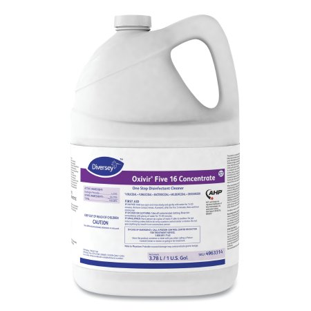 Lagasse Diversey™ Oxivir® Five 16 Surface Disinfectant Cleaner Peroxide Based Manual Pour Liquid Concentrate 1 gal. Jug Scented NonSterile - Case of 4 - DVO4963314-CS