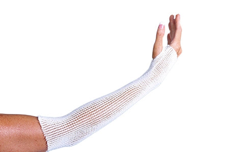 McKesson Elastic Net Retainer Dressing McKesson Tubular / Pre-Cut Elastic Covered Cotton 1 Yard Size 7 White Large Arm NonSterile - Case of 50 - MSVPYD7-CS