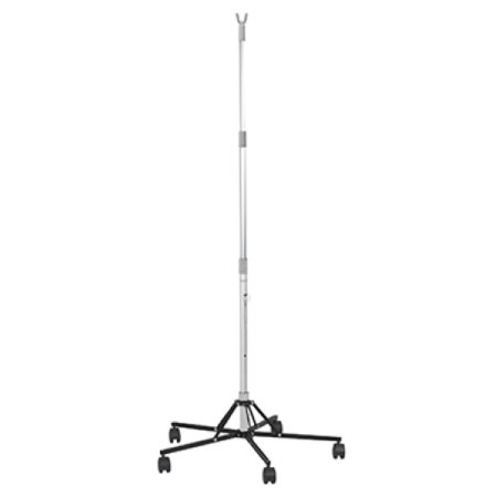 Drive Medical Disposable IV Stand Floor Stand McKesson 2-Hook 5 Caster Plastic Base - Case of 6 - MS391520-CS