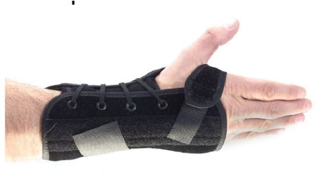Fabrication Enterprises Wrist Brace Suede Right Hand Black Medium - Each - 75-0076R-EA