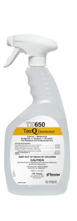 Texwipe TexQ® Surface Disinfectant Cleaner Quaternary Based Pump Spray Liquid 22 oz. Bottle Unscented Sterile - Case of 12 - TX650-CS