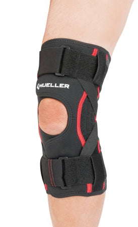 Mueller Sports Medicine Knee Brace OmniForce® AKS-500 Large / X-Large Wraparound / D-Ring / Hook and Loop Strap Closure 16 to 20 Inch Knee Circumference Left or Right Knee - Each - 52179-EA