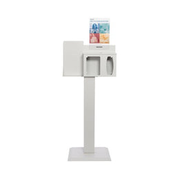 McKesson Hygiene Dispensing Station McKesson Floor Stand Quartz Beige 22.3 W X 60.5 H X 17 D Inch Aluminum / Cold Rolled Steel / PETG Plastic - Each - 134-105-EA