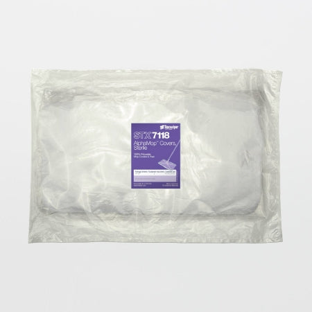 Texwipe Cleanroom Mop Head Cover / Pad Kit Texwipe® AlphaMop™ White Polyester / Foam Disposable - Case of 120 - STX7118M-CS