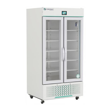 Horizon Scientific Inc Refrigerator Corepoint™ Scientific White Diamond Series Laboratory and Pharmacy Use 36 cu.ft. 2 Swing Glass Doors Cycle Defrost - Each - NSWDR362WWG/0-EA