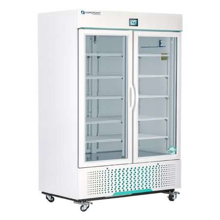 Horizon Scientific Inc Refrigerator Corepoint™ Scientific White Diamond Series Laboratory and Pharmacy Use 49 cu.ft. 2 Swing Glass Doors Cycle Defrost - Each - NSWDR492WWG/0-EA