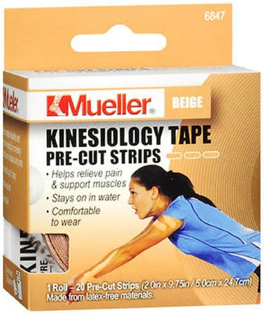 Mueller Sports Medicine Kinesiology Tape Beige 2 Inch X 5 Yard Adhesive NonSterile - Each - 6847-1-EA