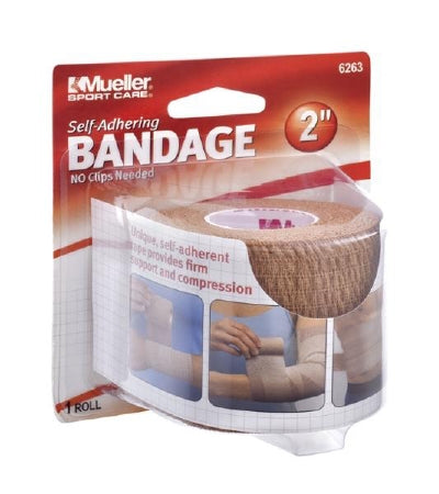 Mueller Sports Medicine Cohesive Bandage Mueller® 2 Inch X 5 Yard Self-Adherent Closure Beige NonSterile Standard Compression - Each - 6263-EA