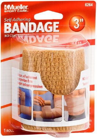 Mueller Sports Medicine Cohesive Bandage Mueller® 3 Inch X 5 Yard Self-Adherent Closure Beige NonSterile Standard Compression - Each - 6264-EA