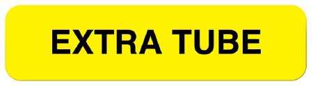 United Ad Label Pre-Printed Label UAL™ Laboratory Use Yellow Paper Extra Tube Black Safety and Instructional 5-16 X 1-1/4 Inch - Roll of 1 - ULCL144-RL