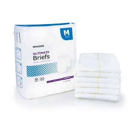 McKesson Unisex Adult Incontinence Brief McKesson Medium Disposable Heavy Absorbency - Case of 96 - BR33890-CS