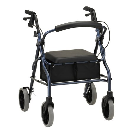 Nova Ortho-Med 4 Wheel Rollator Zoom 22 Blue Adjustable Height / Folding Aluminum Frame - Each - 4222BL-EA