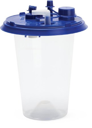 Medline Suction Canister Liner Medline 1500 mL Sealing Lid - Case of 100 - OR515-CS