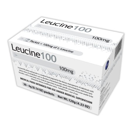 Vitaflo USA LLC Oral Supplement Leucine 100 Unflavored Powder 4 Gram Individual Packet - Box of 30 - 54920-BX