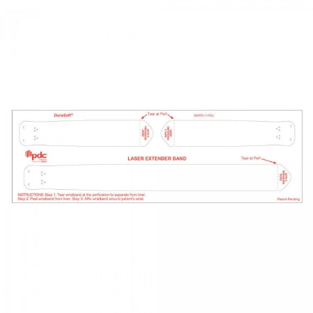 Precision Dynamics Identification Wristband with Extender DuraSoft® Patient ID Band Adhesive Closure Without Legend - Box of 250 - 95XTR-11-PDJ-BX