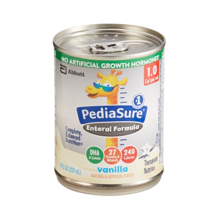 Abbott Nutrition Pediatric Tube Feeding Formula PediaSure® 1.0 Cal 8 oz. Can Liquid Milk-Based - Case of 24 - 67401-CS