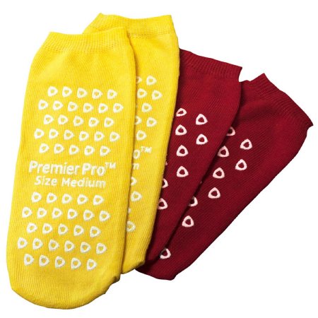 SVS LLC Dba S2S Global Fall Management Slipper Socks PremierPro™ 2X-Large Yellow Above the Ankle - Case of 48 - 2925-CS