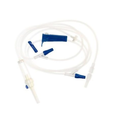 TrueCare Biomedix IV Pump Set TrueCare™ Pump 2 Ports 10 Drops / mL Drip Rate Without Filter 97 Inch Tubing Solution - Box of 50 - TCBINF6519-BX