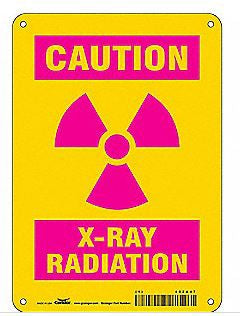 Grainger Wall Sign Caution Caution X-Ray Radiation - Each - 452A47-EA