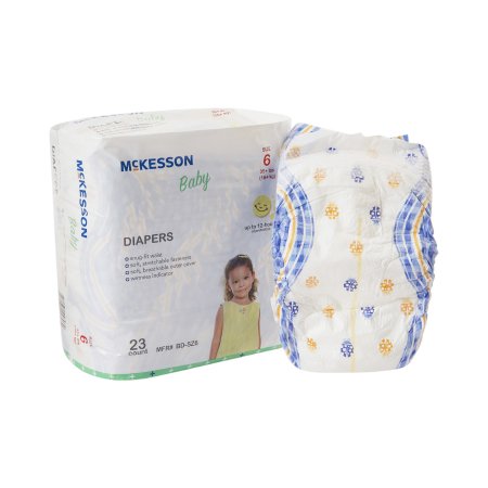 McKesson Unisex Baby Diaper McKesson Size 6 Disposable Heavy Absorbency - Bag of 1 - BD-SZ6-BG