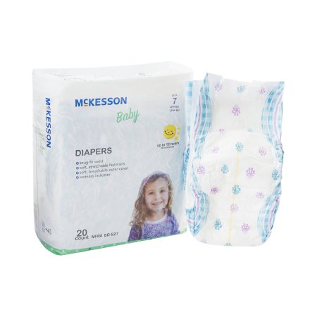 McKesson Unisex Baby Diaper McKesson Size 7 Disposable Heavy Absorbency - Case of 4 - BD-SZ7-CS
