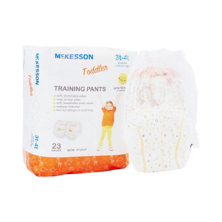 McKesson Unisex Toddler Training Pants McKesson Pull On with Tear Away Seams Size 3T to 4T Disposable Heavy Absorbency - Case of 4 - TP-3T4T-CS