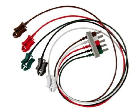 Cardinal Cables D-1340 - 3 lead DIN cable w/ round 6 pin connector For use Wtih EKG Lead Wires - Case of 10 - 31286084A-CS