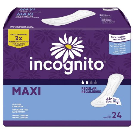 First Quality Feminine Pad Incognito® Maxi Regular Absorbency - Case of 288 - 10006606-CS