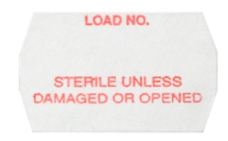 SPS Medical Supply Pre-Printed / Write On Label Advisory Label White Paper Load No. Sterilized Unless Damaged or Opened Red Dated - Box of 10 - SUD-010-M-R-BX