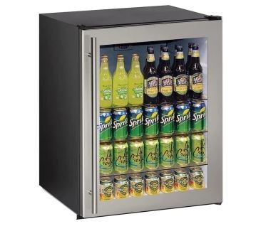 U-Line Undercounter Refrigerator U-Line® General Purpose 5.4 cu.ft. 1 Glass Door - Each - U-ADA24RGLS-13B-EA