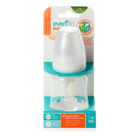 Evenflo Baby Bottle Evenflo Feeding Balance + Standard Neck 4 oz. Food Grade Material - Case of 12 - 1094111-CS