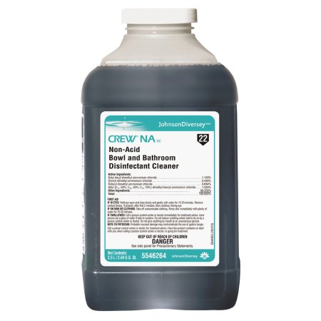 Lagasse Diversey™ Crew® NA Toilet Bowl Cleaner Nonacidic Manual Pour Liquid Concentrate 2.5 Liter Bottle Unscented NonSterile - Case of 2 - DVS5546264-CS