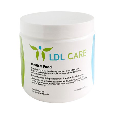 Solace Nutrition Oral Supplement LDL Care Unflavored Powder 100 Grams Jar - Each - 4007-EA