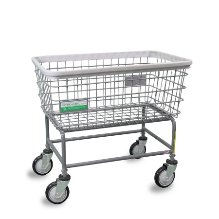 R & B Wire Products Antimicrobial Laundry Cart 4.5 Bushel Capacity Steel Tubing 5 Inch Clean Wheel System™ Casters - Each - 200F/ANTI-EA