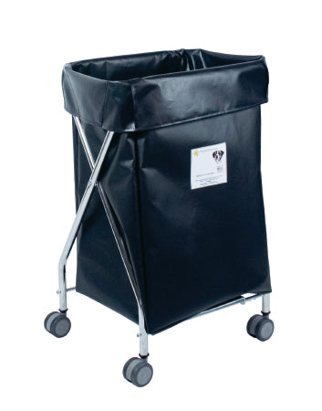R & B Wire Products Narrow Hamper with Bag 4 Casters 5 Bushel Capacity - Each - 654BLK-EA
