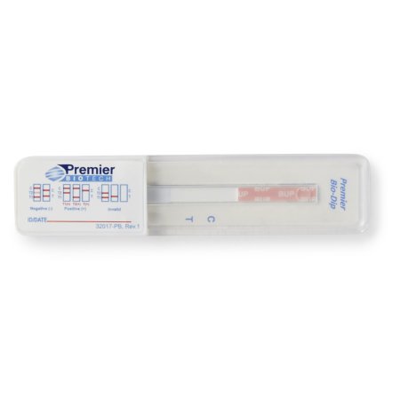 Premier Biotech Drugs of Abuse Test Kit Premier Bio-Dip Single Drug Buprenorphine (BUP) Urine Sample 25 Tests CLIA Waived - Case of 25 - PDA-BUP10-25-CS
