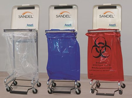 Sandel Medical Industries Trash Bag Sandel® STAT-BAG™ Blue Plastic - Case of 150 - BBD-29FSL-CS